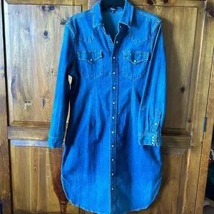 white christmas dresses Reba Denim Jumpsuit Large